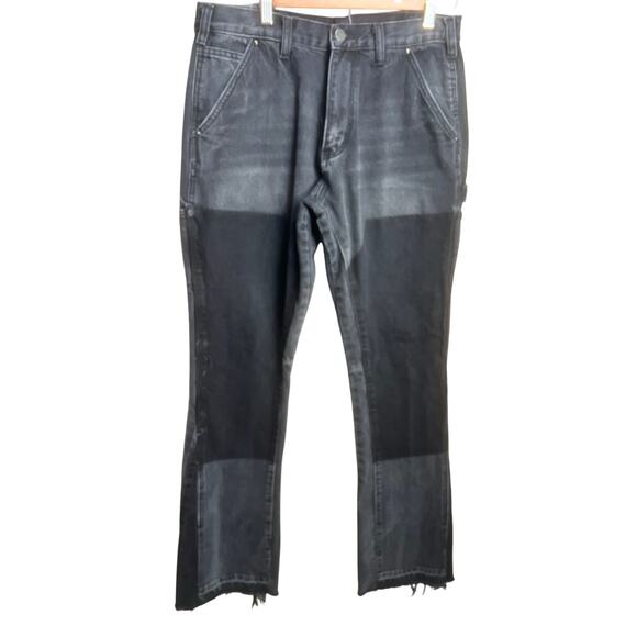 MNML Patchwork Grunge Street Jeans Sz 31 Y2K Boho Western 2000s Punk Rock - Picture 1 of 16